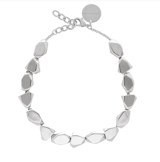 Vanessa Baroni | Stone Shaped Silver Necklace