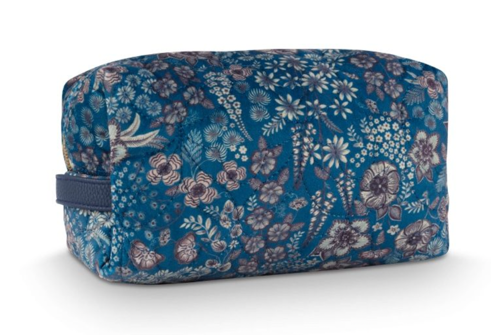 Pip Studios | Coco Medium Quilted Cosmetics Bag - Blue