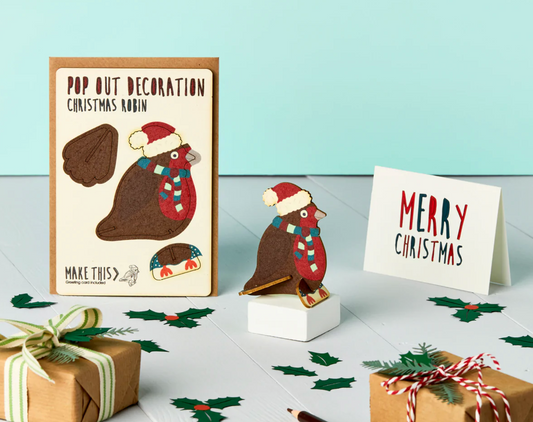 Pop Out Decoration Christmas Robin