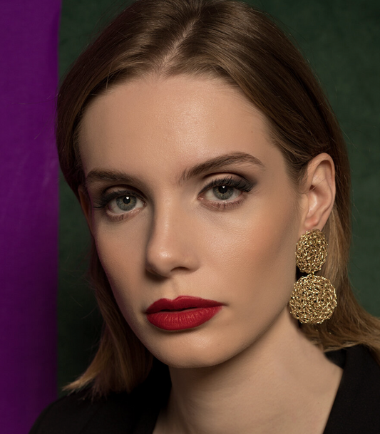 Hara Karamichali | Zoe Double Disc in Gold