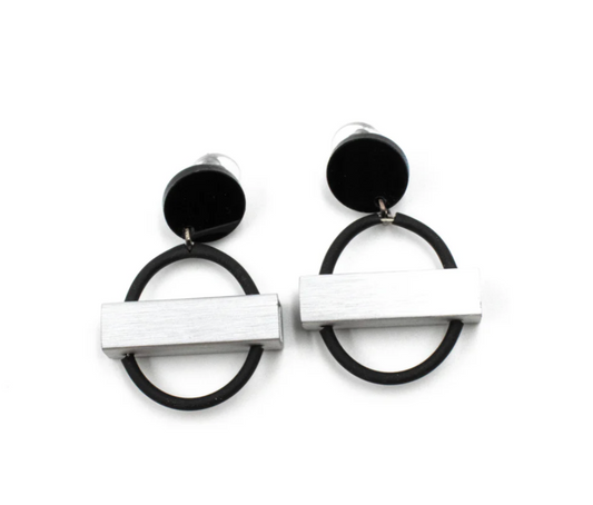CHRISTINA BRAMPTI |BEYOND SIMPLICITY ALUMINIUM EARRINGS SILVER