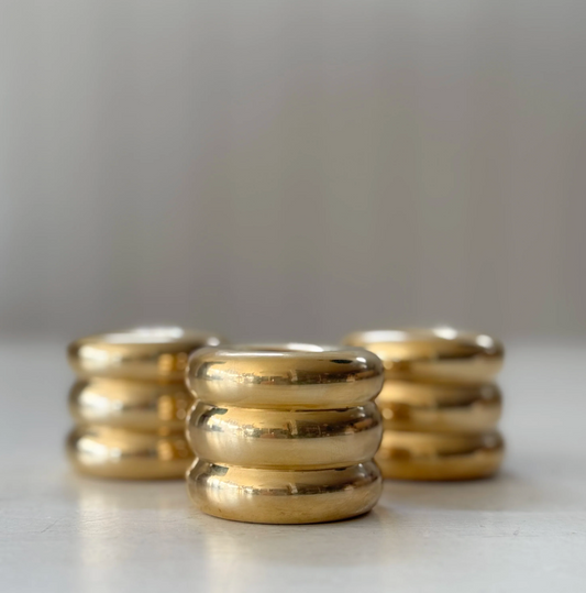 OYOY | Savi Solid Brass Candleholder -  Brass