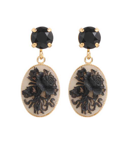 Julie Sion | Cameo Mini Strass - Black