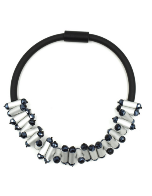 CHIRSTINA BRAMPTI | MILKY WAY RUBBER GLASS ACCENTS SHORT NECKLACE