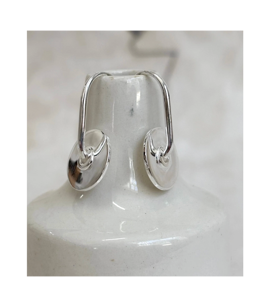 Verdant Heart | Baie Earrings Silver Disc