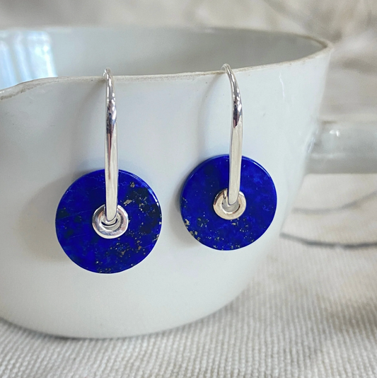 Verdant Heart | Baie Earrings Blue -Sterling Silver