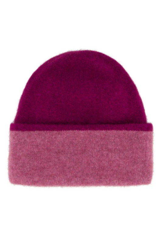 McDonald Textiles | Two Tone Beanie -  Heather/Berry