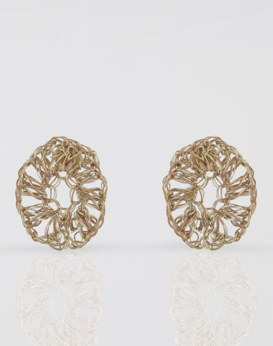 Hara Karamichali | Harmony Oval Lace Earrings
