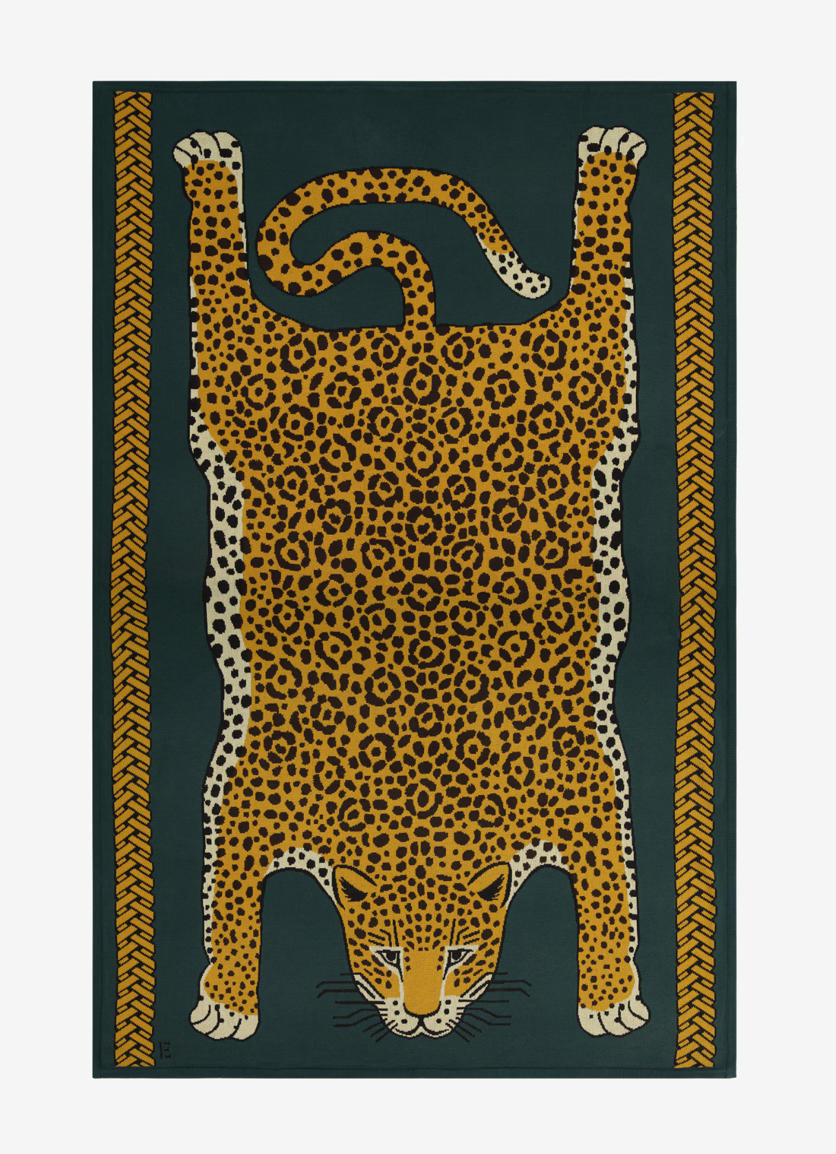 Inoui Edition  |  Green Throw LEOPARD