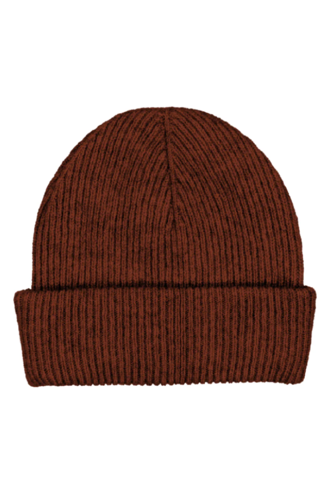 McDonald Textiles|  Possum Merino Fine Rib Hat, Spice