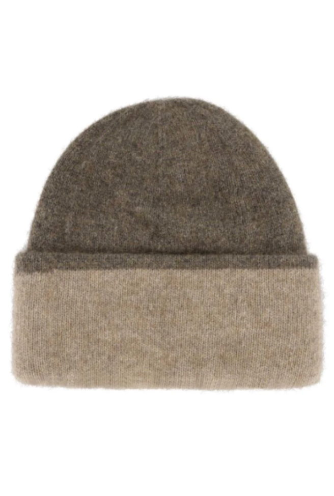 McDonald Textiles | Two Tone Beanie - Mocha & Bark
