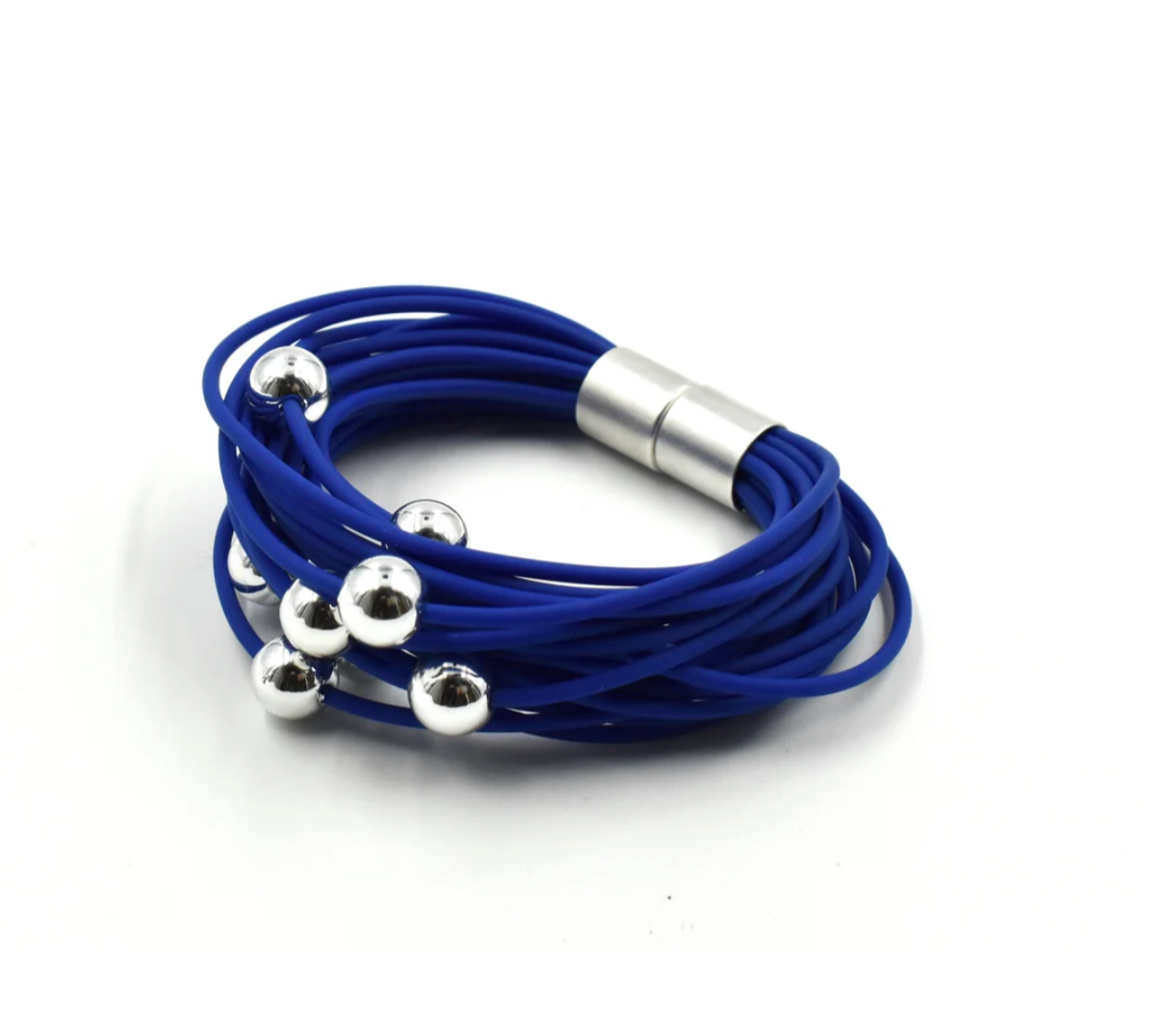 Christina Brimpti | VISIONS IN NOIR RUBBER BRACELET - Blue