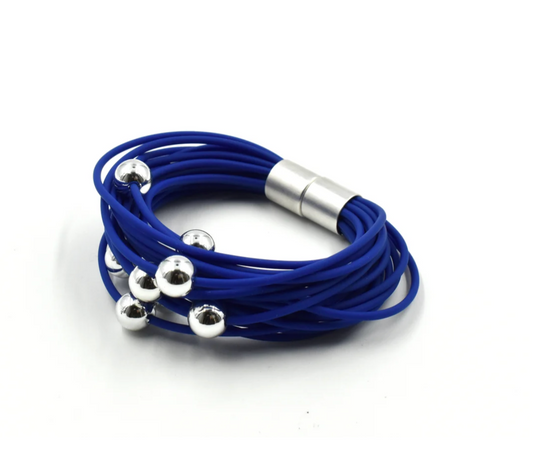 Christina Brimpti | VISIONS IN NOIR RUBBER BRACELET - Blue