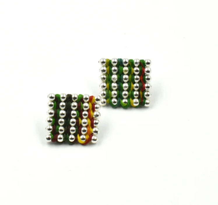 CHRISTINA BRAMPTI | BEYOND SIMPLICITY  METALLIC DETAILS EARRINGS Multi