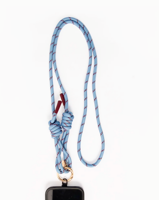 Caroline Gardner |  Crossbody Phone Strap - Blue/Wine