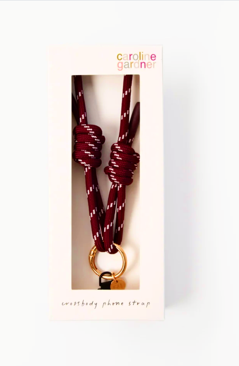 Caroline Gardner |  Crossbody Phone Strap - Burgundy