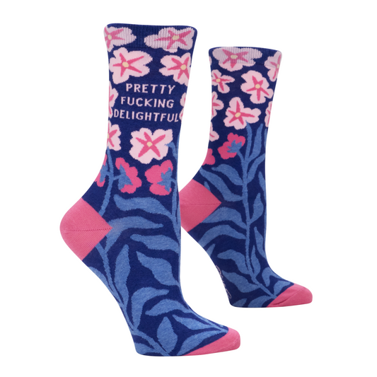 Blue Q | Women's Crew Socks | Pretty Fucking Delightful