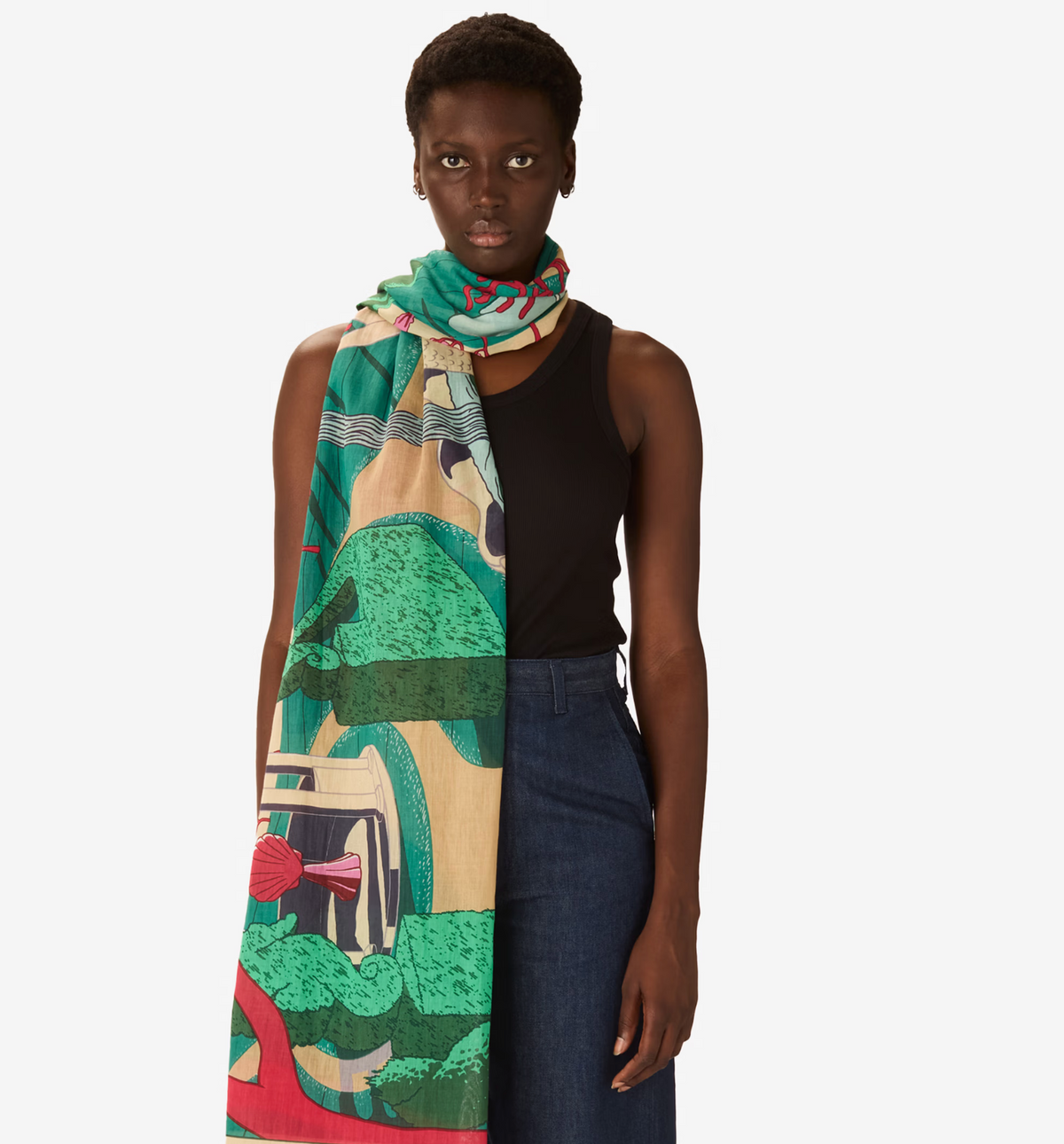 Inoui Edition | SCARF JARDIN 100 - FUCHSIA   (PRE ORDER - ETA 30/9/26)