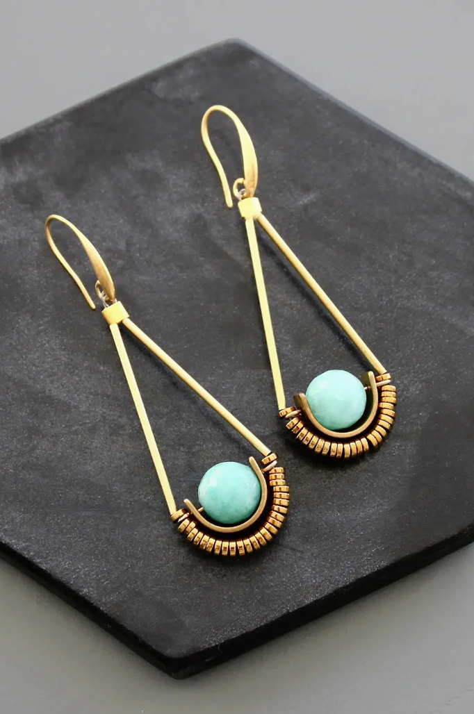 David Aubrey |  Amazonite Earrings