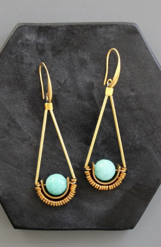 David Aubrey |  Amazonite Earrings