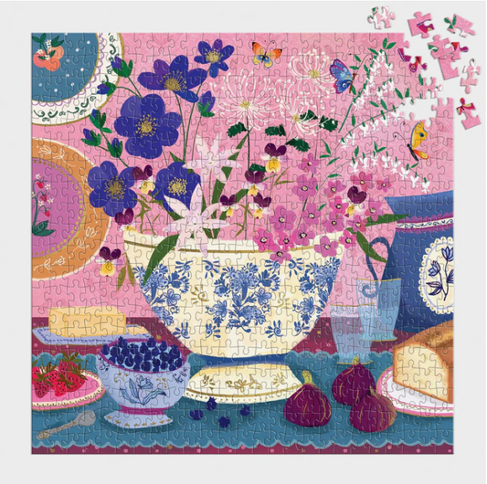 Galison | Flower Gazing Foil Puzzle 500pcs