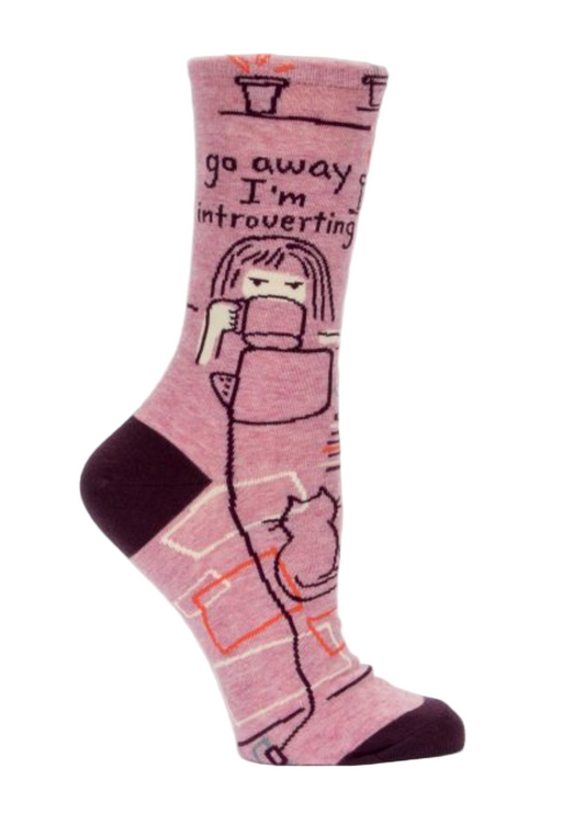 Blue Q | Go Away Introverting Socks