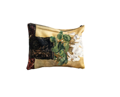 Swarm Amsterdam | Canvas Painting Zip Clutch - Cyclamen