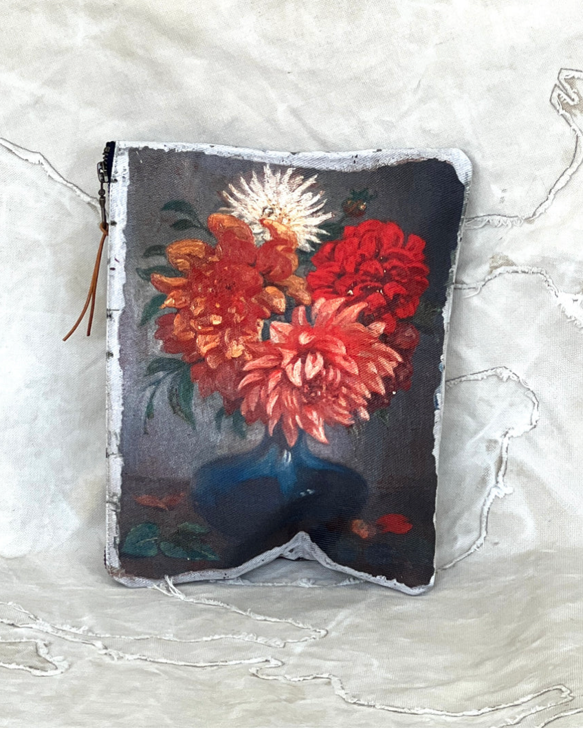 Swarm Amsterdam | Canvas Painting Zip Clutch - Dhalia