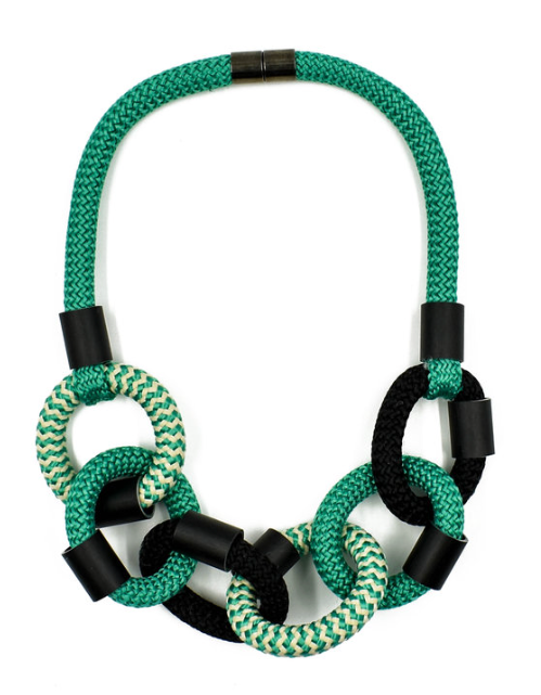 CHIRSTINA BRAMPTI | BEYOND SIMPLICITY OLYMPIC LOOP SHORT NECKLACE GREEN