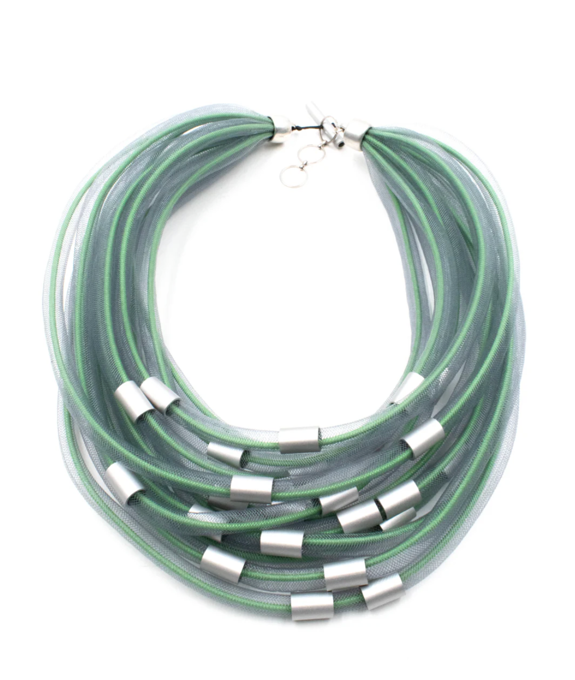 CHIRSTINA BRAMPTI | NVISIBLE MESH ROPE ALUMINIUM GREEN