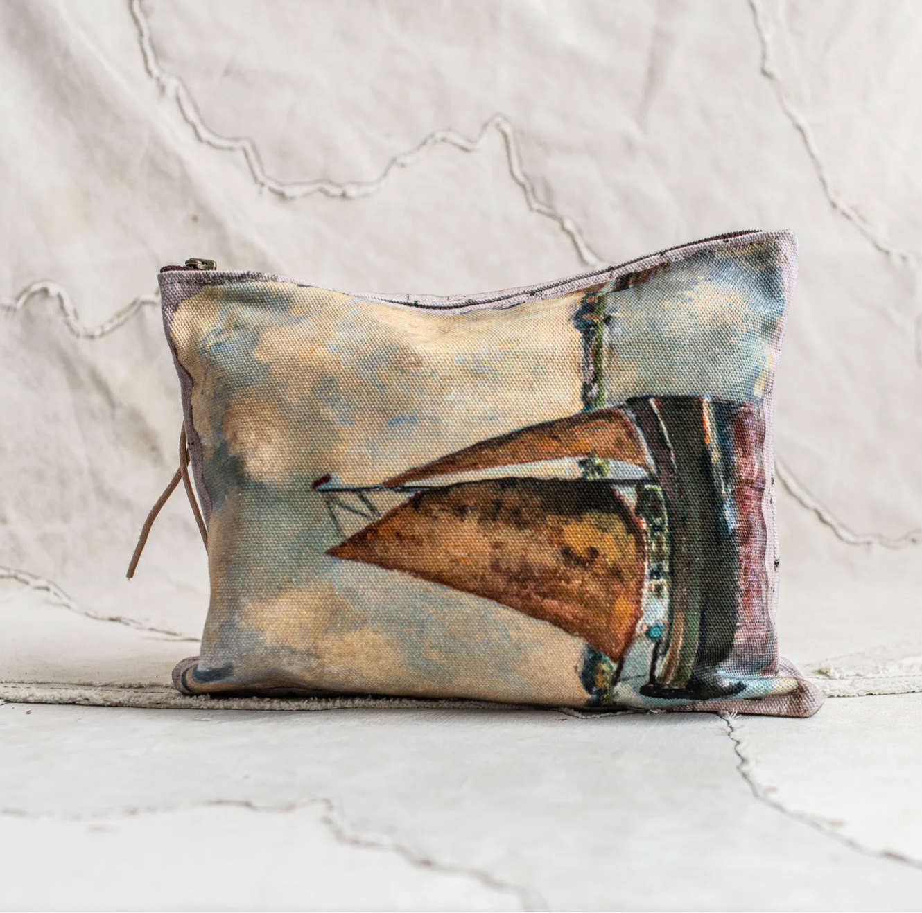 Swarm Amsterdam | Canvas Painting Zip Clutch - Two Sails