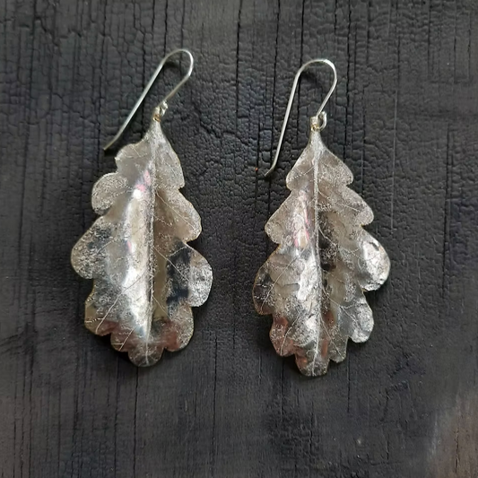 Emma Cunningham | Oak Leaf Earrings - large