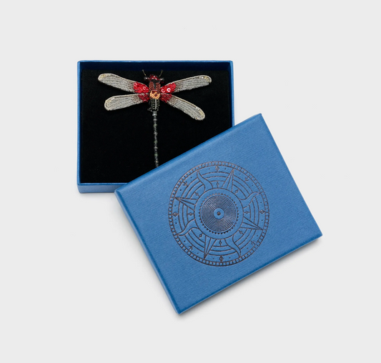 TROVELORE | Rubyspot Damselfly Brooch