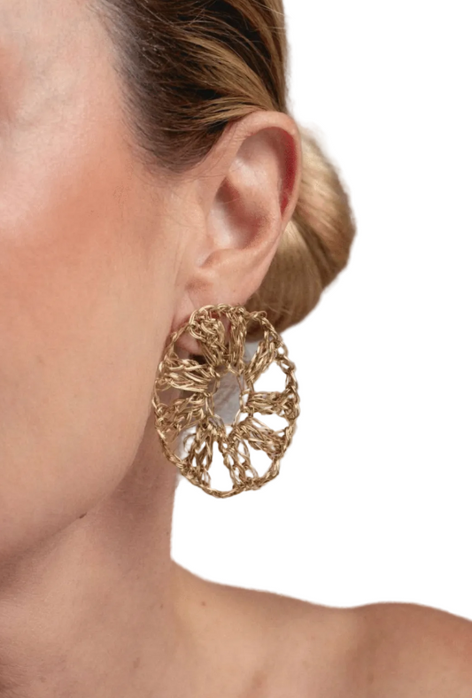 Hara Karamichali | Harmony Oval Lace Earrings
