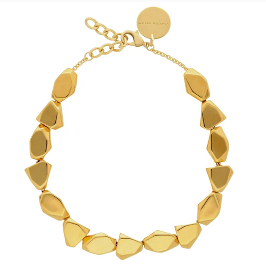 Vanessa Baroni |Stone Shaped Gold Necklace SALE
