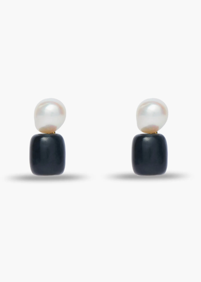 Lele Sadoughi | Jet Pebble Stud Earrings