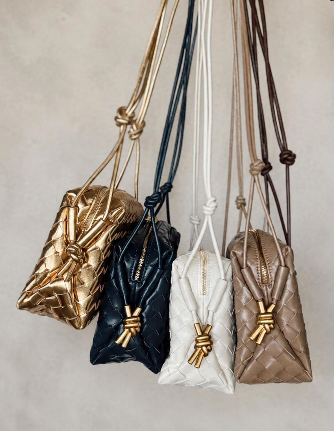 L'ORA D'ORO | PIP Shine Weave Crossbody - Milk