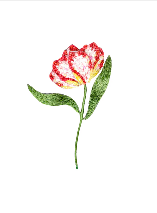 TROVELORE | Red Parrot Tulip Brooch