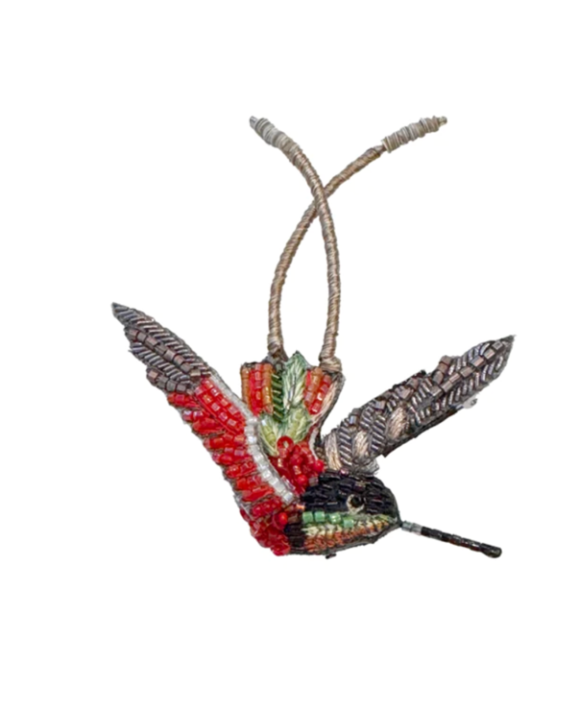 TROVELORE| Crimson Topaz Hummingbird Brooch