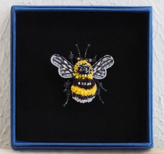 TROVELORE | Yellow Banded Bee Brooch