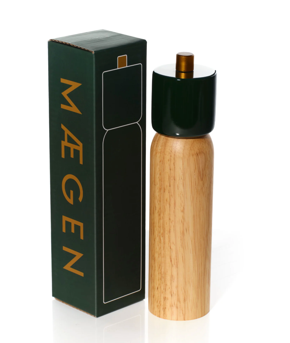 MÆGEN | Salt & Pepper Grinder - Green & Gold: Large