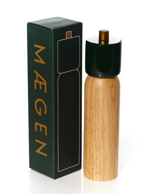 MÆGEN | Salt & Pepper Grinder - Green & Gold: Large