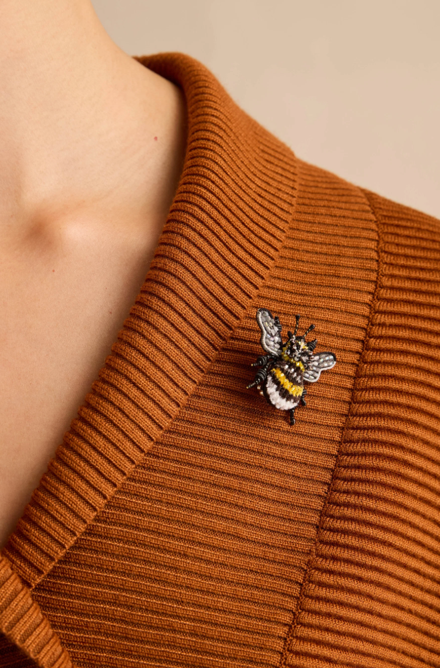 TROVELORE | Yellow Banded Bee Brooch