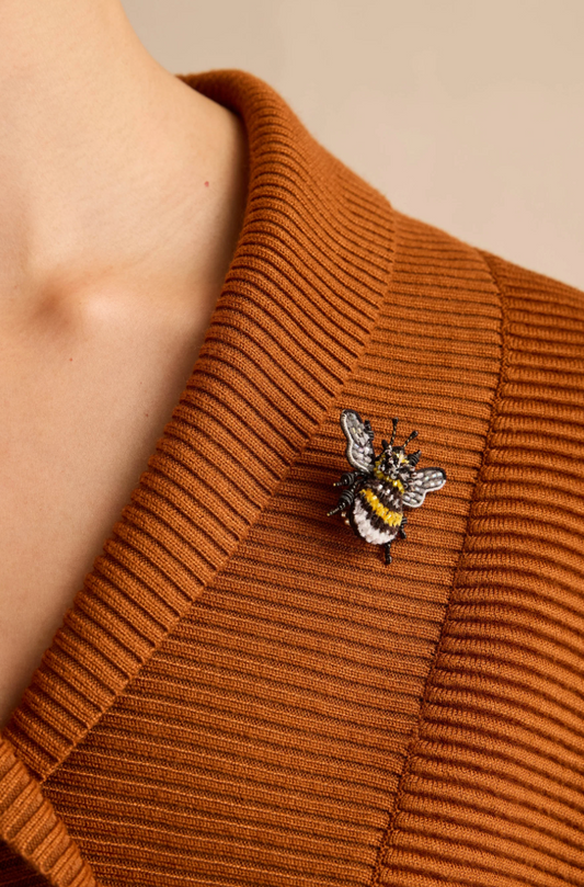 TROVELORE | Yellow Banded Bee Brooch