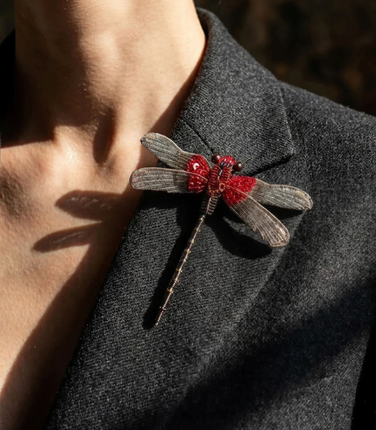 TROVELORE | Rubyspot Damselfly Brooch