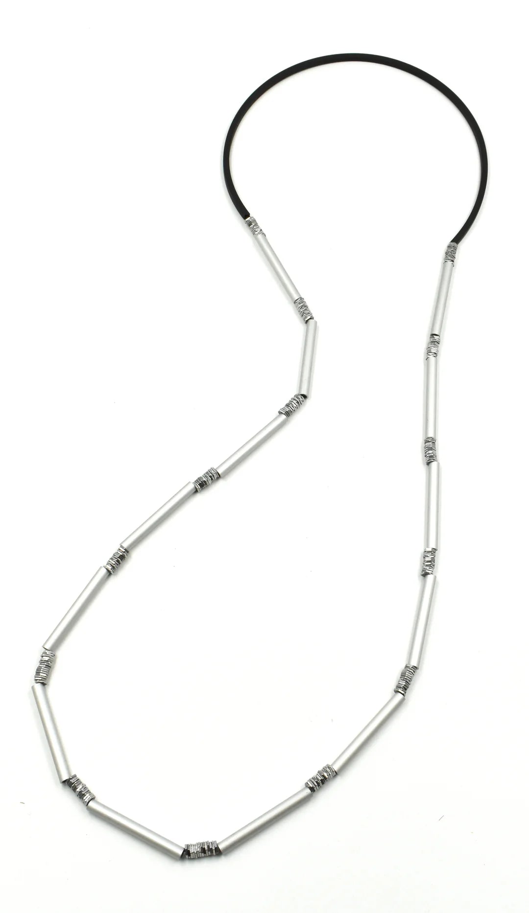 CHIRSTINA BRAMPTI | INDUSTRIAL SPRING LONG SILVER NECKLACE