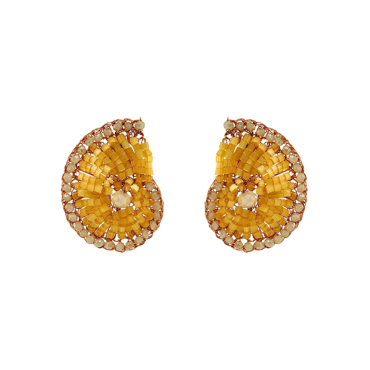 Tricia Milaneze  | Butter Yellow Crochet Earrings