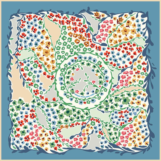 Jessie Zhao New York |  Double Sided Silk Scarf of Garden