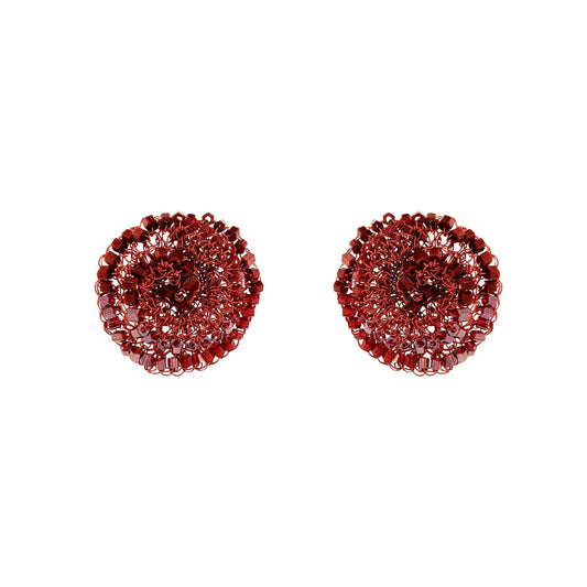 Tricia Milaneze | Mix Jasmine Crochet Earrings - Burgundy