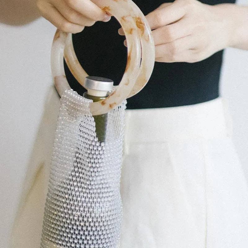 Vinari | Luxe Crystal Wine Carrier: White